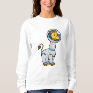 Giraffe als Astronaut in Glaskugel Sweatshirt