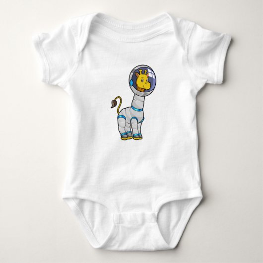 Giraffe als Astronaut in Glass-Sphäre Baby Strampler (Vorderseite)
