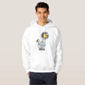 Giraffe als Astronaut in Glass-Sphäre Hoodie (Vorne ganz)