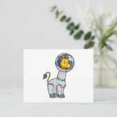 Giraffe als Astronaut in Glass-Sphäre Postkarte (Stehend Vorderseite)