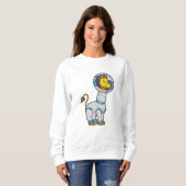 Giraffe als Astronaut in Glass-Sphäre Sweatshirt (Vorne ganz)