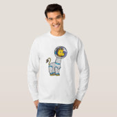 Giraffe als Astronaut in Glass-Sphäre T-Shirt (Vorne ganz)