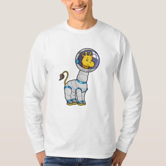Giraffe als Astronaut in Glass-Sphäre T-Shirt (Vorderseite)