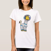 Giraffe als Astronaut in Glass-Sphäre T-Shirt (Vorderseite)