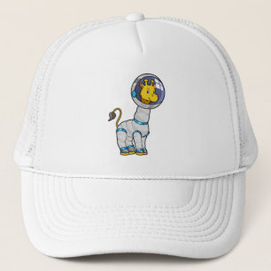 Giraffe als Astronaut in Glass-Sphäre Truckerkappe