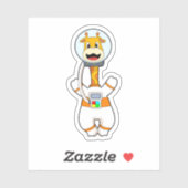 Giraffe als Astronaut in Kostüm Aufkleber (Blatt)