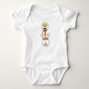 Giraffe als Astronaut in Kostüm Baby Strampler