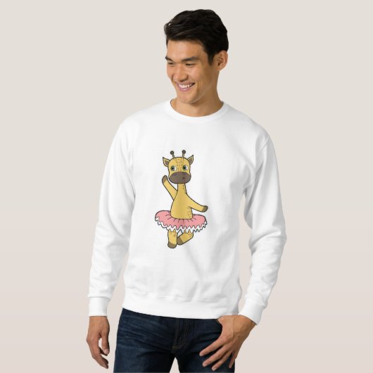 Giraffe als Ballerina im Ballett mit Rock Sweatshirt (Vorne ganz)