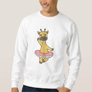 Giraffe als Ballerina im Ballett mit Rock Sweatshirt
