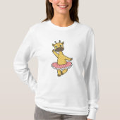 Giraffe als Ballerina im Ballett mit Rock T-Shirt (Vorderseite)