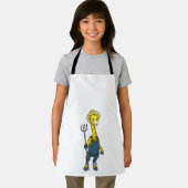 Giraffe als Bauer mit Pitchfork Schürze (Insitu)