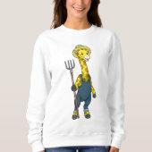 Giraffe als Bauer mit Pitchfork Sweatshirt (Vorderseite)