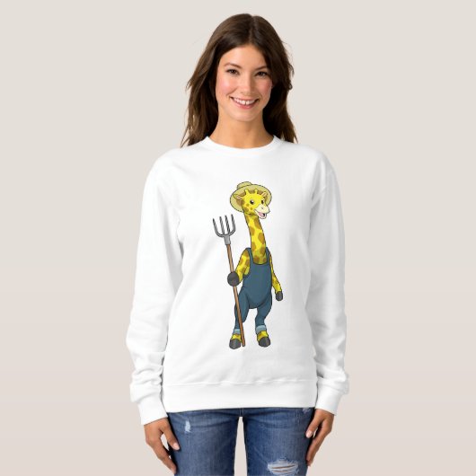 Giraffe als Bauer mit Pitchfork Sweatshirt (Vorne ganz)