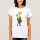 Giraffe als Bauer mit Pitchfork T-Shirt (Vorderseite)