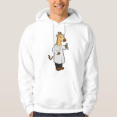 Giraffe als Doctor mit Testrohr Hoodie (Vorderseite)