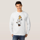 Giraffe als Doctor mit Testrohr T-Shirt (Vorne ganz)