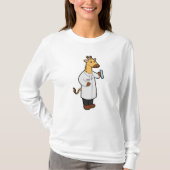Giraffe als Doctor mit Testrohr T-Shirt (Vorderseite)