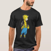 Giraffe als Miner mit Pickaxe T-Shirt (Vorderseite)