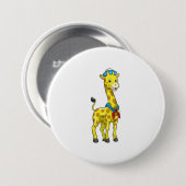 Giraffe als Seeleute mit Sailor-Hut Button (Vorne & Hinten)