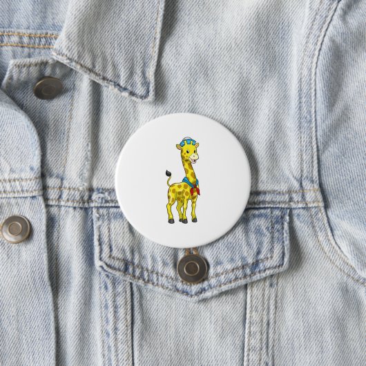 Giraffe als Seeleute mit Sailor-Hut Button (Beispiel)