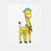 Giraffe als Seeleute mit Sailor-Hut Fleecedecke (Vorderseite)