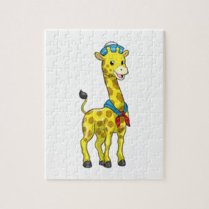 Giraffe als Seeleute mit Sailor-Hut Puzzle