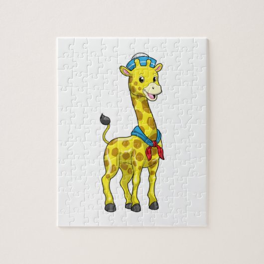 Giraffe als Seeleute mit Sailor-Hut Puzzle (Vertikal)