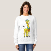 Giraffe als Seeleute mit Sailor-Hut Sweatshirt (Vorne ganz)