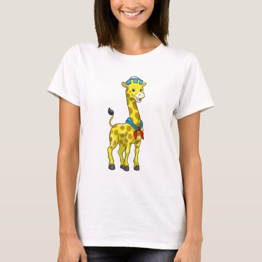 Giraffe als Seeleute mit Sailor-Hut T-Shirt (Vorderseite)