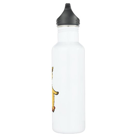 Giraffe als Skater mit Skateboard Edelstahlflasche (Rechts)