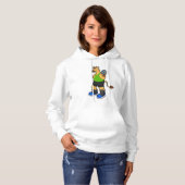 Giraffe als Volleyballspieler mit Volleyball Hoodie (Vorne ganz)