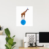 Giraffe am Ball Poster (Heimbüro)