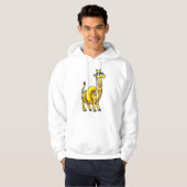 Giraffe am Strand mit Swim Ring & Sonnenbrille Hoodie (Vorne ganz)