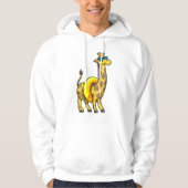 Giraffe am Strand mit Swim Ring & Sonnenbrille Hoodie (Vorderseite)