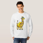 Giraffe am Strand mit Swim Ring & Sonnenbrille T-Shirt (Vorne ganz)