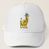 Giraffe am Strand mit Swim Ring & Sonnenbrille Truckerkappe (Vorderseite)