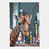Giraffe am Times Square Geschirrtuch (Vertikal)
