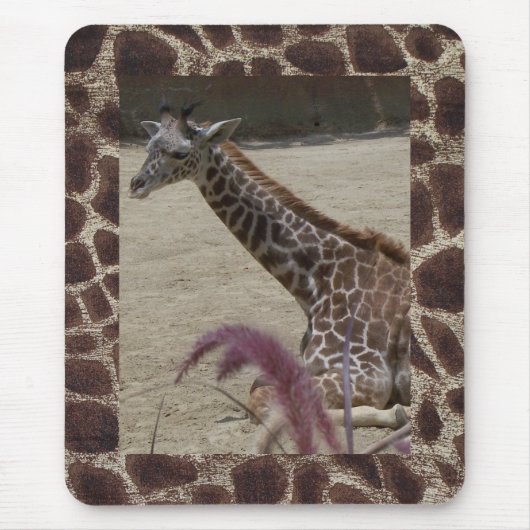 Giraffe an der Erholung Mousepad (Vorne)