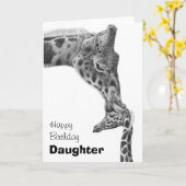 Giraffe and Calf Greeting Card Karte (Gelbe Blume)