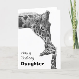 Giraffe and Calf Greeting Card Karte