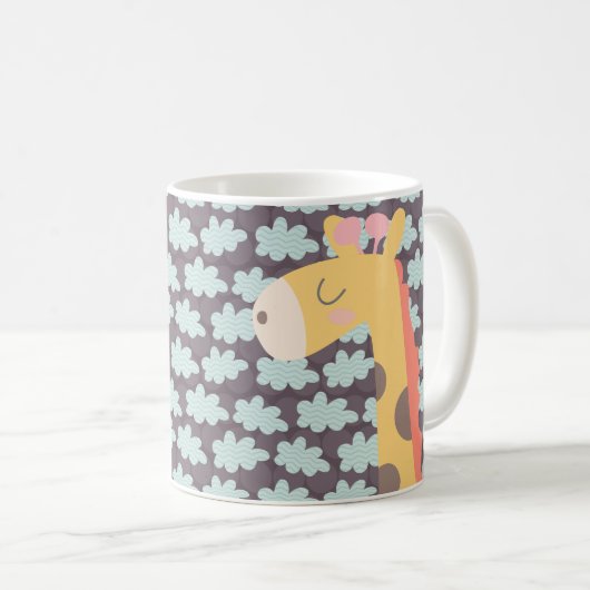 Giraffe and Clouds Kaffeetasse (VorderseiteRechts)