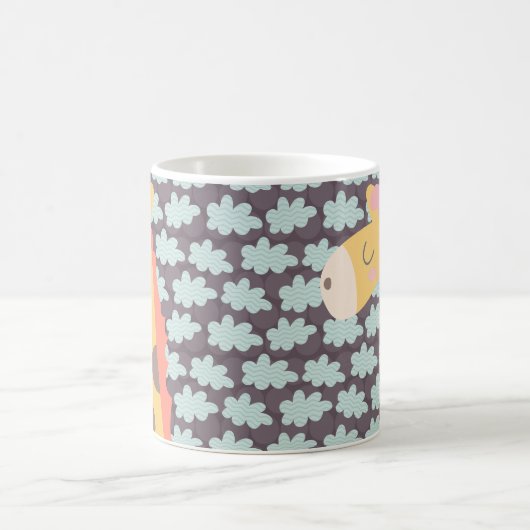 Giraffe and Clouds Kaffeetasse (Mittel)