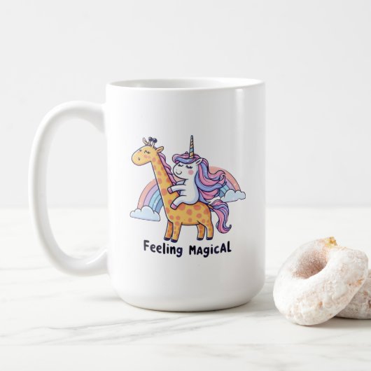 Giraffe and Unicorn Kaffeetasse (Mit Donut)