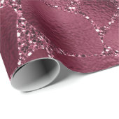 Giraffe Animal Black Spark Marsal Glitzer Burgundy Geschenkpapier (Rolleneckpunkt)