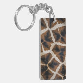 giraffe animal fur skin texture wild leather patte schlüsselanhänger (Vorderseite links)
