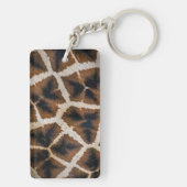 giraffe animal fur skin texture wild leather patte schlüsselanhänger (Rückseite)