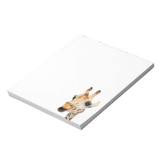 Giraffe Animal Lovers Wasserfarben Kunst Notizblock (Rotiert)