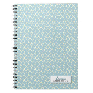 Giraffe Animal Muster Custom Notebook (Babyblau) Notizblock