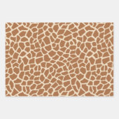 Giraffe Animal Muster Safari Light Brown Spots Geschenkpapier Set (Vorderseite 3)