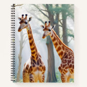 Giraffe Animal Nature Wildlife Zuneigung Gekümmert Notizblock (Vorderseite)